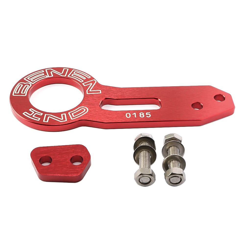 Car refitting personality trailer hook aluminum alloy rear trailer hook Racing Trailer ring rear bumper rear traction hook: Red