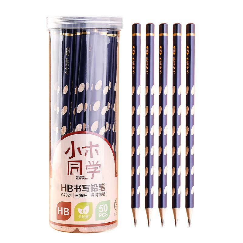 Triangle Hole Pencil Environmental Protection Non Toxic Correction Holding Posture 2B HB Pencil Kindergarten Primary Stationery