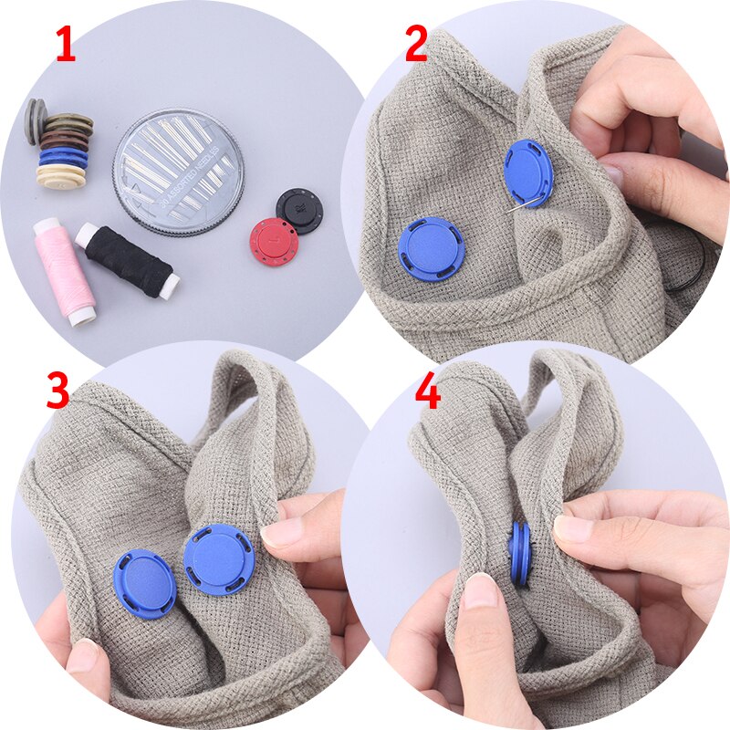 Botón magnético de piedra para coser, hebilla Invisible, botón magnético automático para costura DIY, conjunto de costura para bolsa/cárdigan/chaqueta, 5 pares