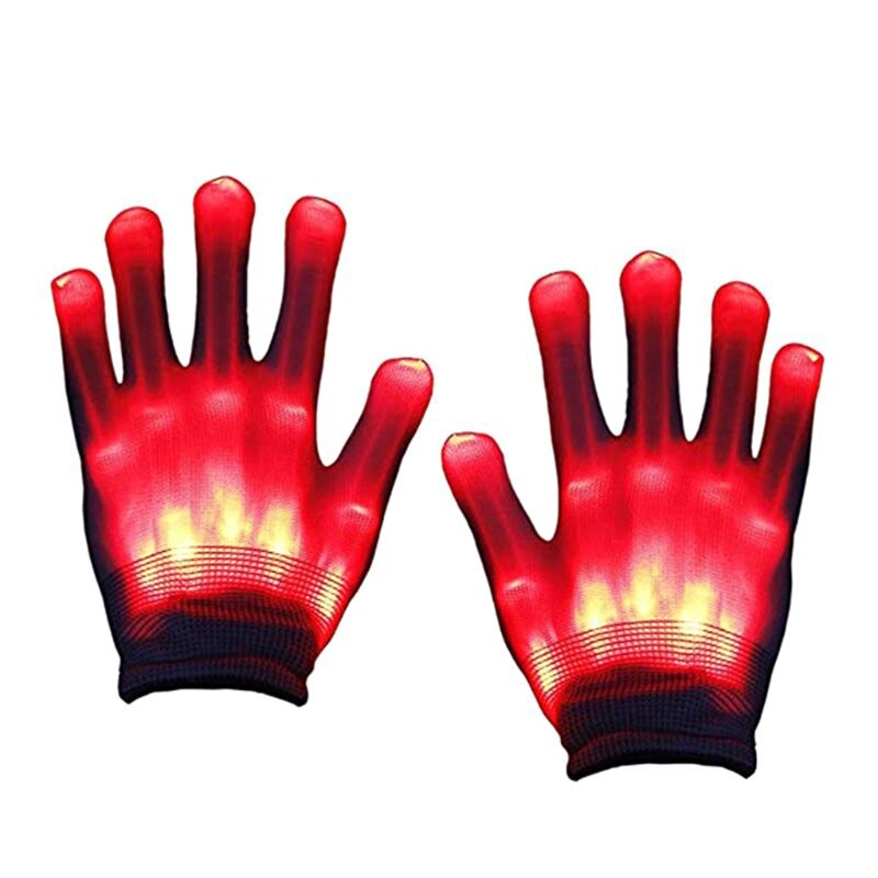 1 paar freundlicher Bunte LED glühend Handschuhe Abend Leistung Leucht Fingerlinge Geburtstag Party Zeigen Requisiten freundlicher Blinkende Spielzeug: verrotten
