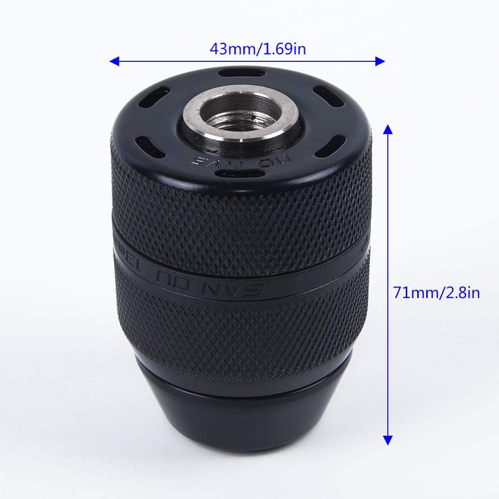 1pc Hand Drill Chuck 1/2 20UNF Mount 1~13mm Self Tighten Metalwork Drill Chuck Keyless Drilling Chucks Tool Parts