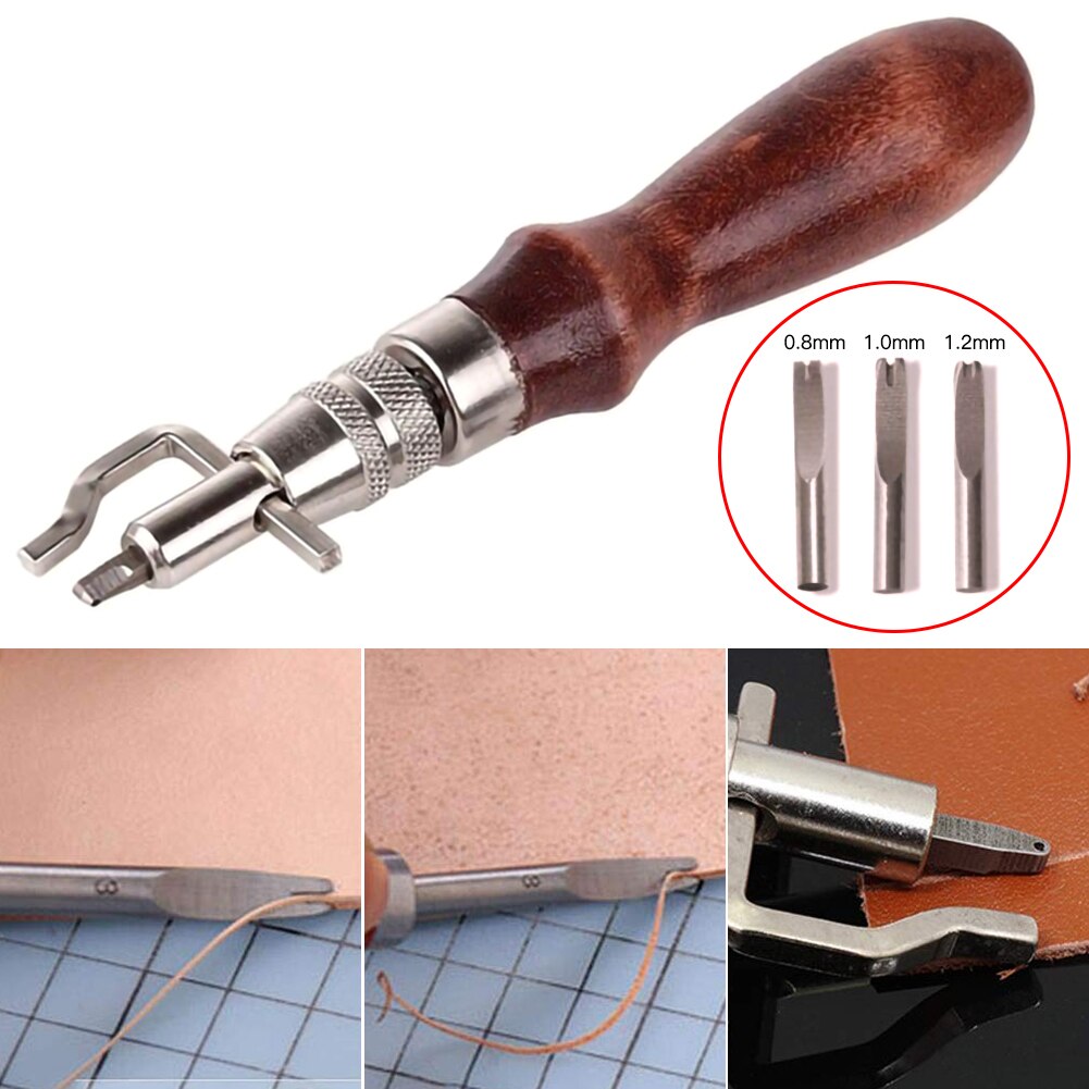 7 In 1 Set Pro Leathercraft Verstelbare Stiksels En Groover Crease Leather Tool Diy Handgemaakte Praktische