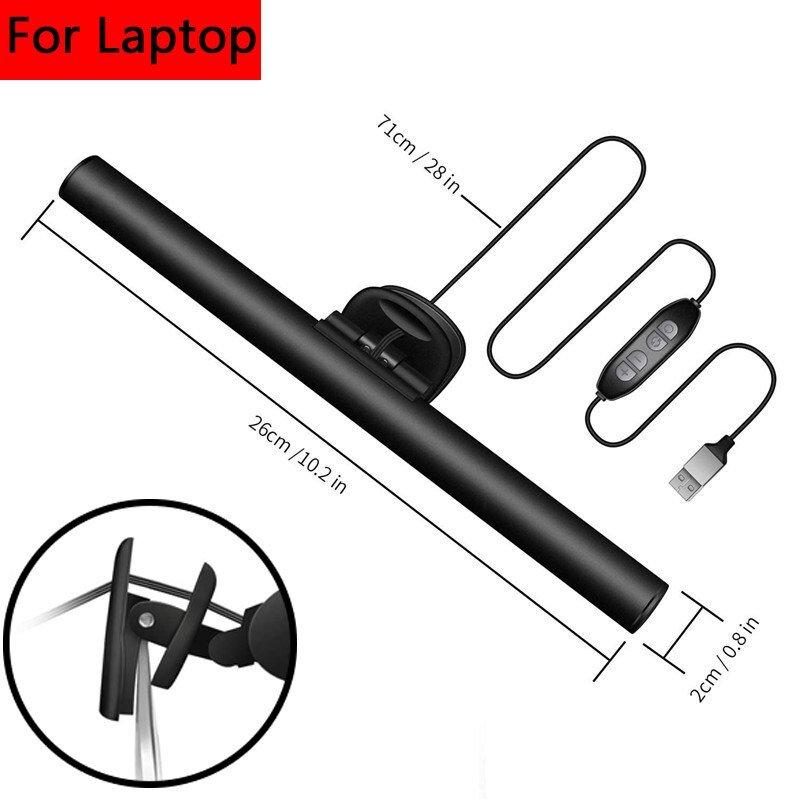 Led Licht Dimbare Usb Screenbar Licht Voor Laptop Computer Pc Monitor Screenbar Opknoping Lichten Lcd Monitor Lamp Lezen Verlichting: laptop