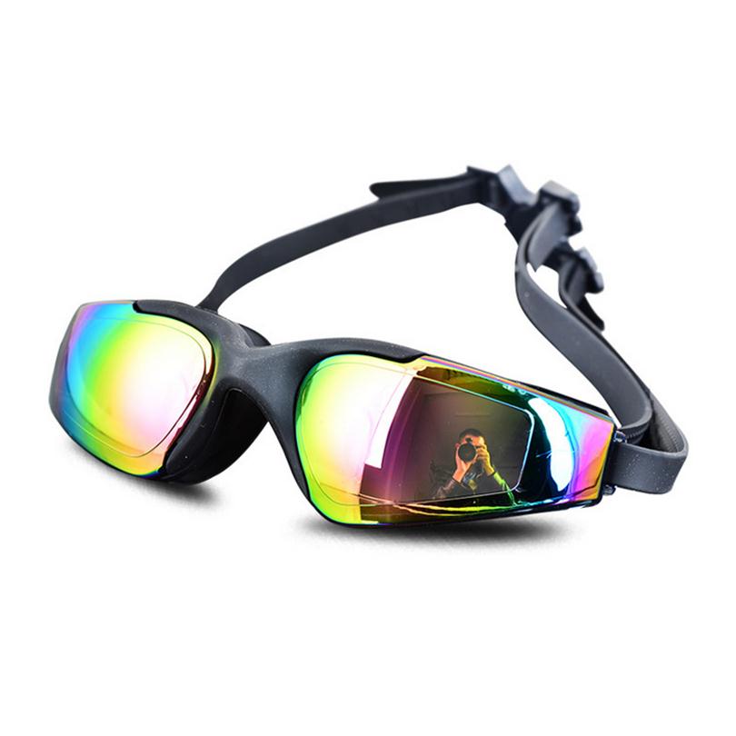 Anti UV Fog Eyewear Swim Men Women Electroplate Swimming Eyeglasses Reflective Swim Goggle Waterproof Glasses Sport Adjustable