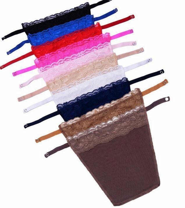 Cami Secret Lace Clip-on Mock Camisole Bra Overlay Modesty Panel Metal Button