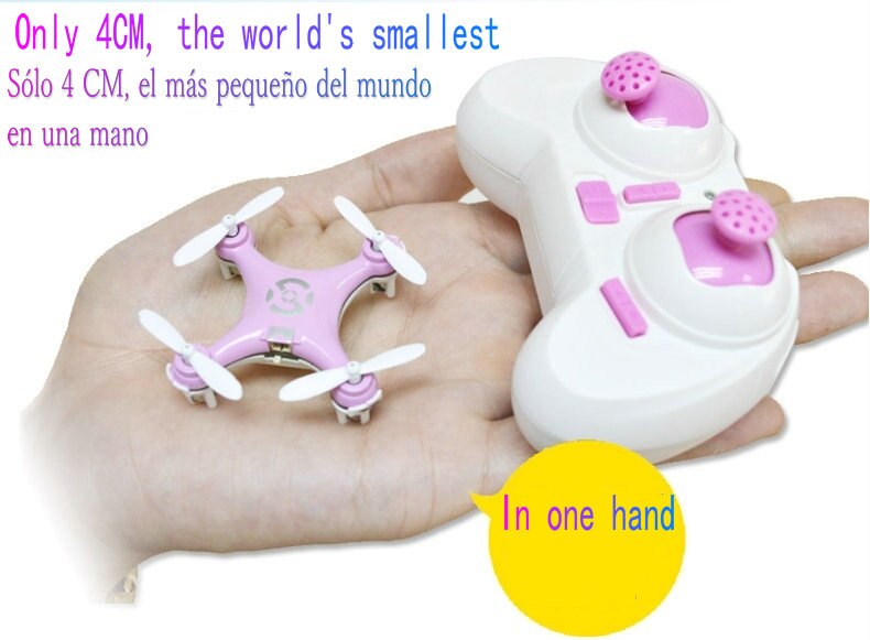 CX-10 4-channel 2.4GHZ3D rotating roll only 4CM mini remote control aircraft, LED lights bright children like elf