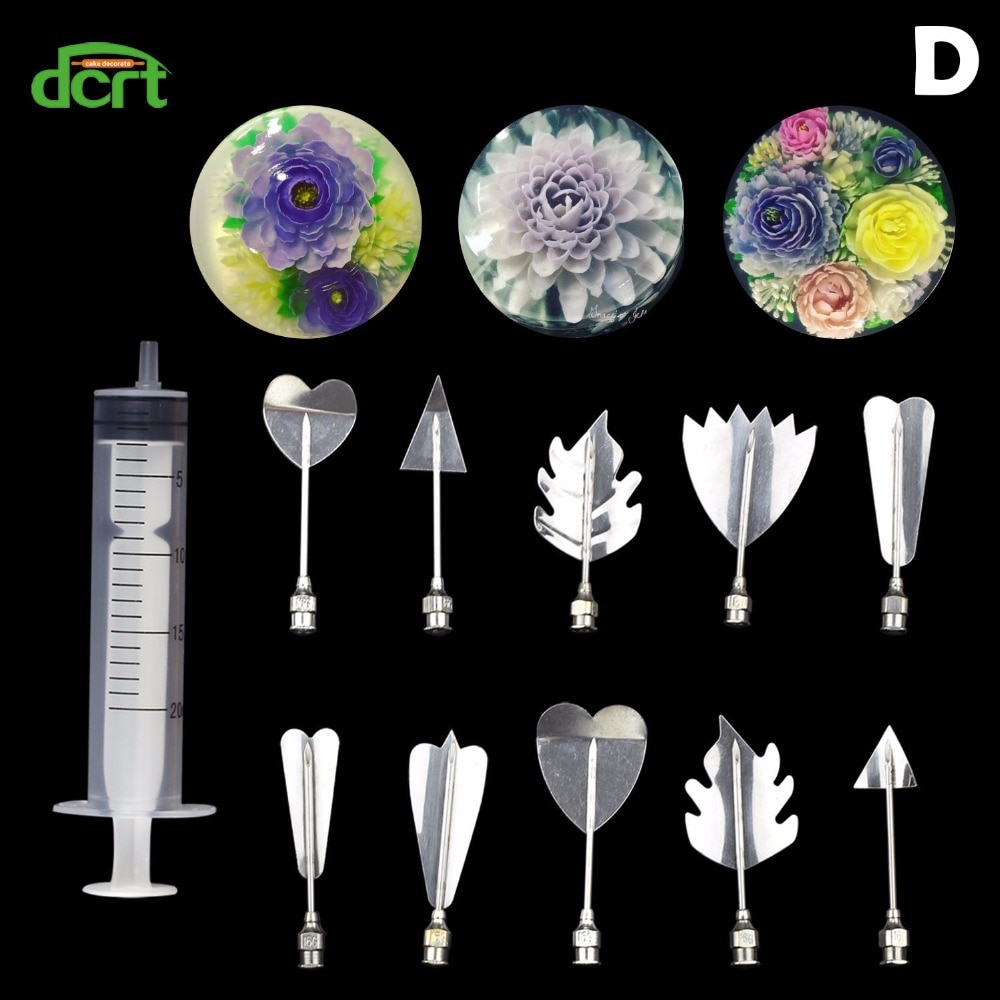 40 sztuk/zestaw kwiaty liście narzędzia robić artystycznych dekoracji 3d w galaretce ciasto Jello Sztuka narzędzia żelatynowe pudding dysza robić dekorowania ciasta