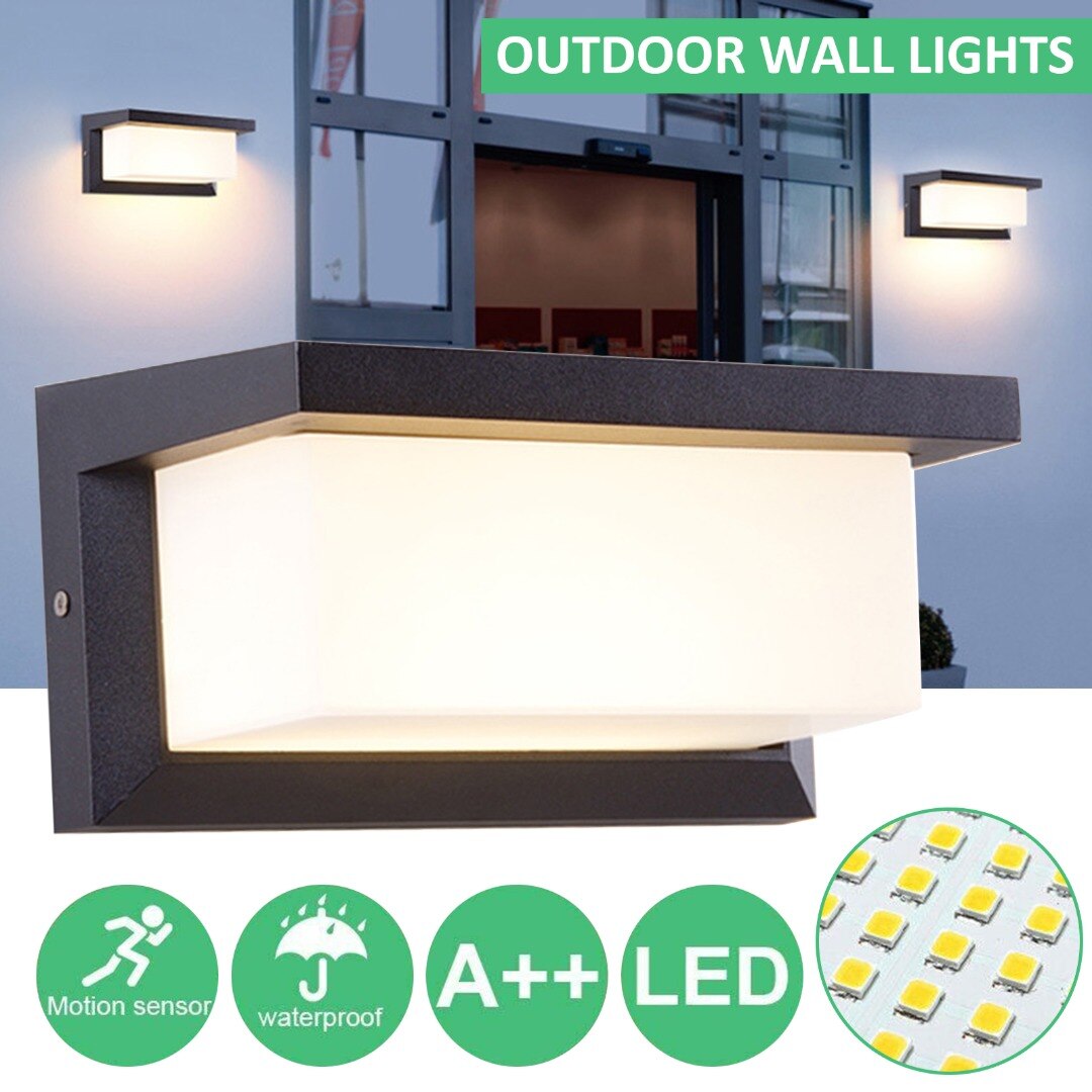 Outdoor Wall Lights Motion Sensor LED Waterproof Garden Lamp Wall Mount Lanterns Ceiling Lights Waterproof Lighting Supplies