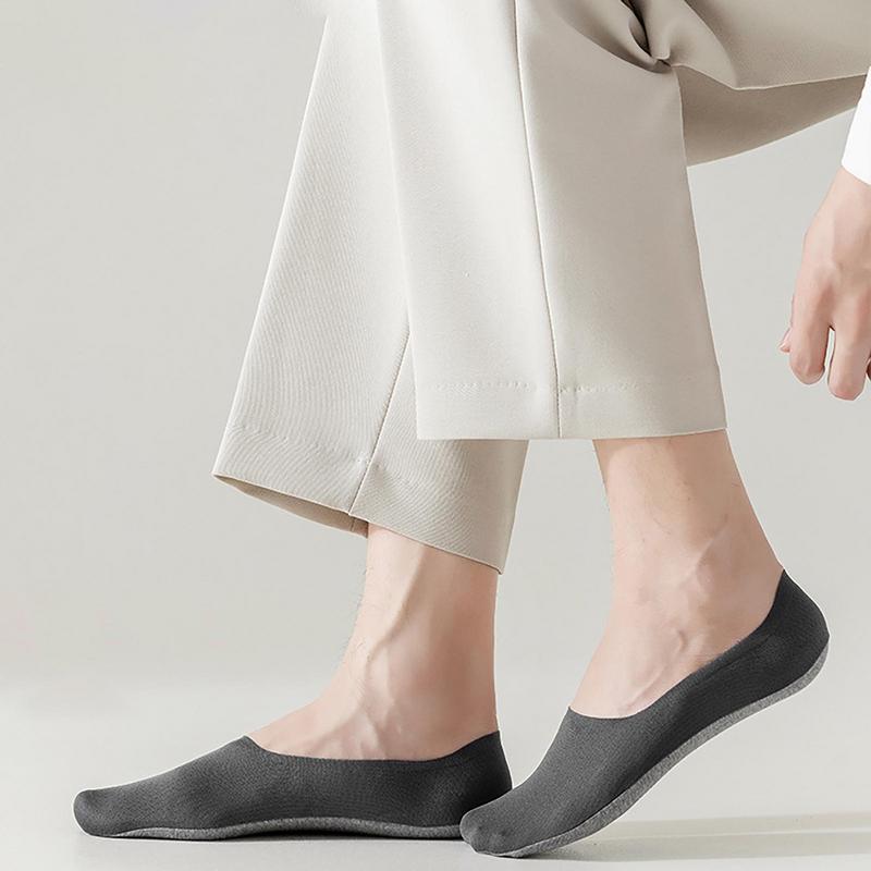 Calzini antiscivolo invisibili in silicone no mostrare pantofole estive ultrasottili traspiranti calzini da barca a taglio basso in seta di ghiaccio tinta unita