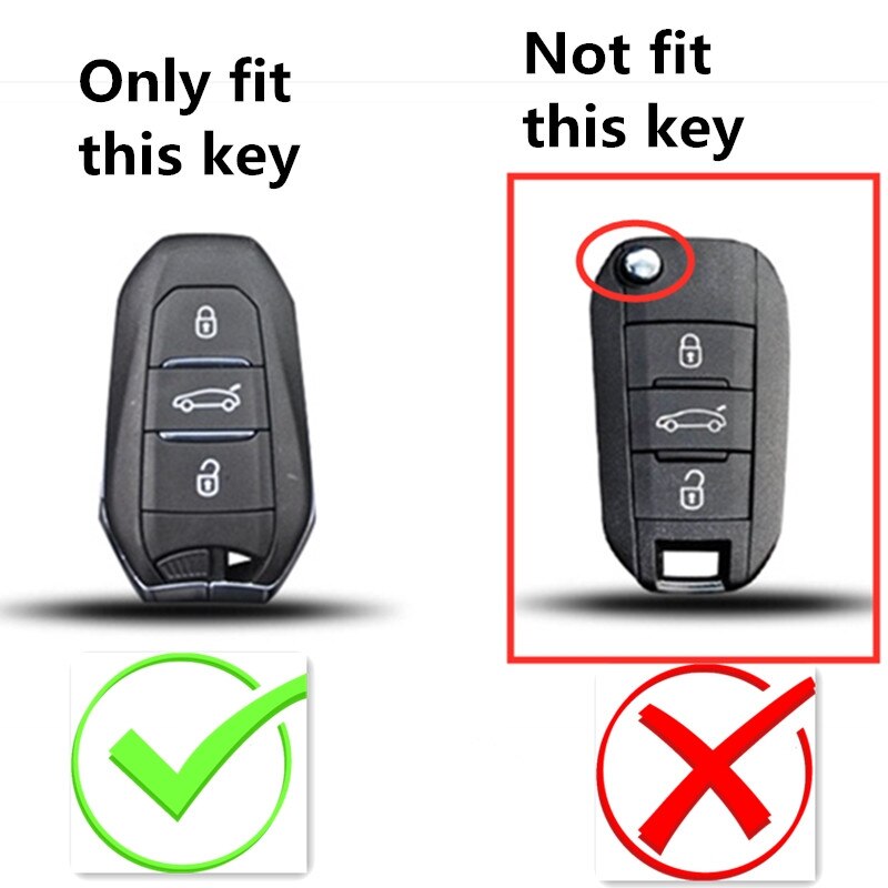 En Fiber De carbone de voiture à distance boîtier porte-clé pour Peugeot 508 308208 3008 5008 Citroen C4 C4L DS3 DS4 DS5