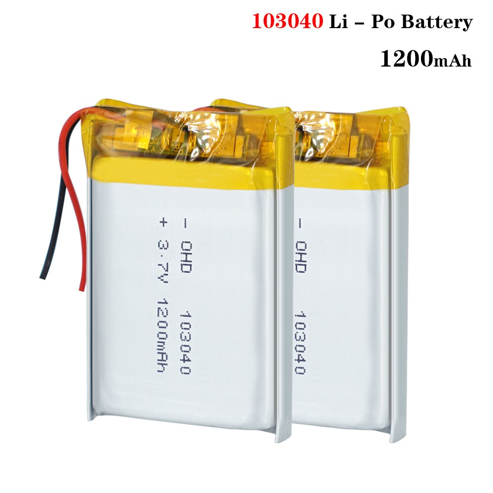 Oplaadbare 1200Mah Li-Po Batterij 103040 Li-Ion Lipo Cellen Lithium Li-Po Polymeer Batterij Voor MP3 MP4 dvd Gps Bluetooth Headset