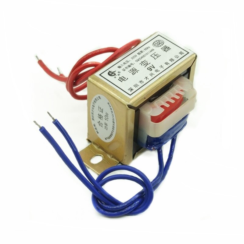 Transformador de potencia EI48 x 24, núcleo de ferrita a CA 6V, 9V, 12V, 15V, 18V, 24V, 36V, 48V, entrada de 10W, transformador de audio doble individual