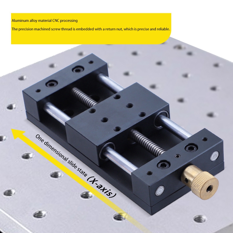 Manual Sliding Table Linear Rail Stage Manual Stage Sliding Table Made Of Aluminum Alloy Cross With Bottom Plate