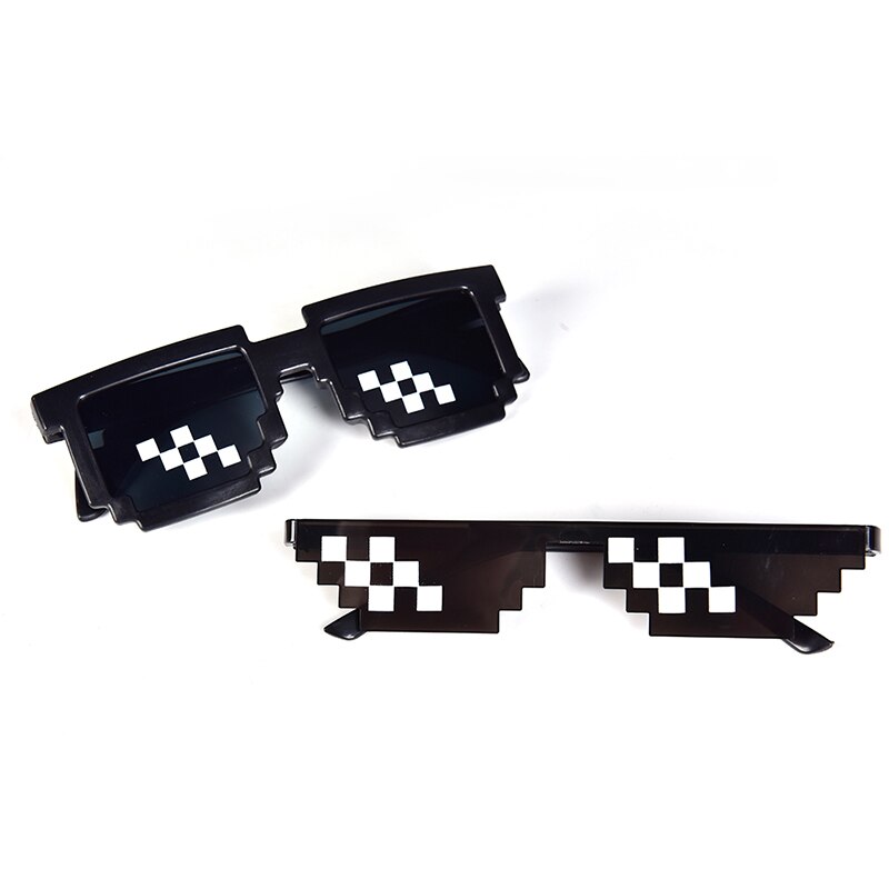 Retro Glasses 8 Bit Pixelated Sunglasses Men's Women's Clothing Brand Thug Life Party Glasses