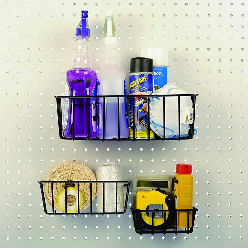 Wrought iron tool storage basket family storage me... Grandado