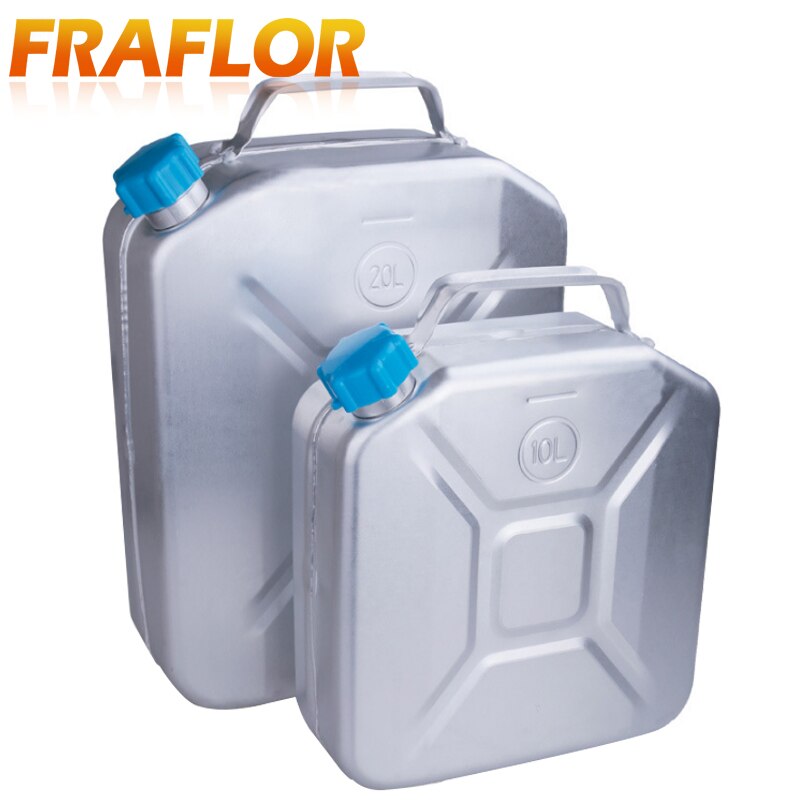 10L Litres Aluminum Alloy Oil Fuel Tank Gasoline Diesel Can Water Tank Petrol Jerrycan Container Auto Motorcycle Car Truck Tank