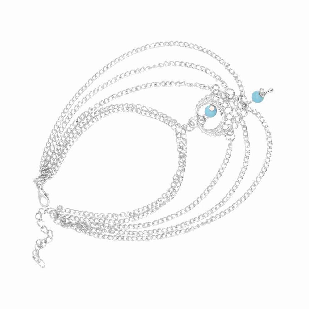 Tobillera étnica Vintage para mujer, tobillera con cuentas de borla con varias capas en forma de gota de agua hueca para mujer, pulsera de tobillo Bohemia para playa, joyería para piernas