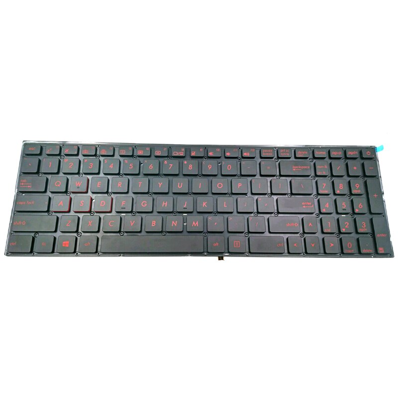 Teclado para portátil Asus FX502, FX502V, FX502VD, FX502VD-NB76, FX502VM, FX502VM-AS73, US, retroiluminado