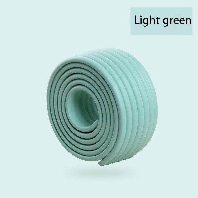 2m baby barnsäkerhet bord hörnskydd skydd barn skum stötfångare kollision breda kuddremsor glas skrivbord kant krockbygel: Ljusgrön