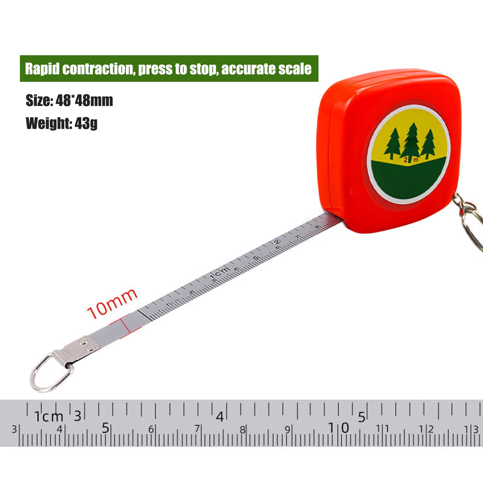Tree Diameter Tape 2 M Soft Retractable Metal Measuring Tape- Use For Measuring Cylindrical Objects: A