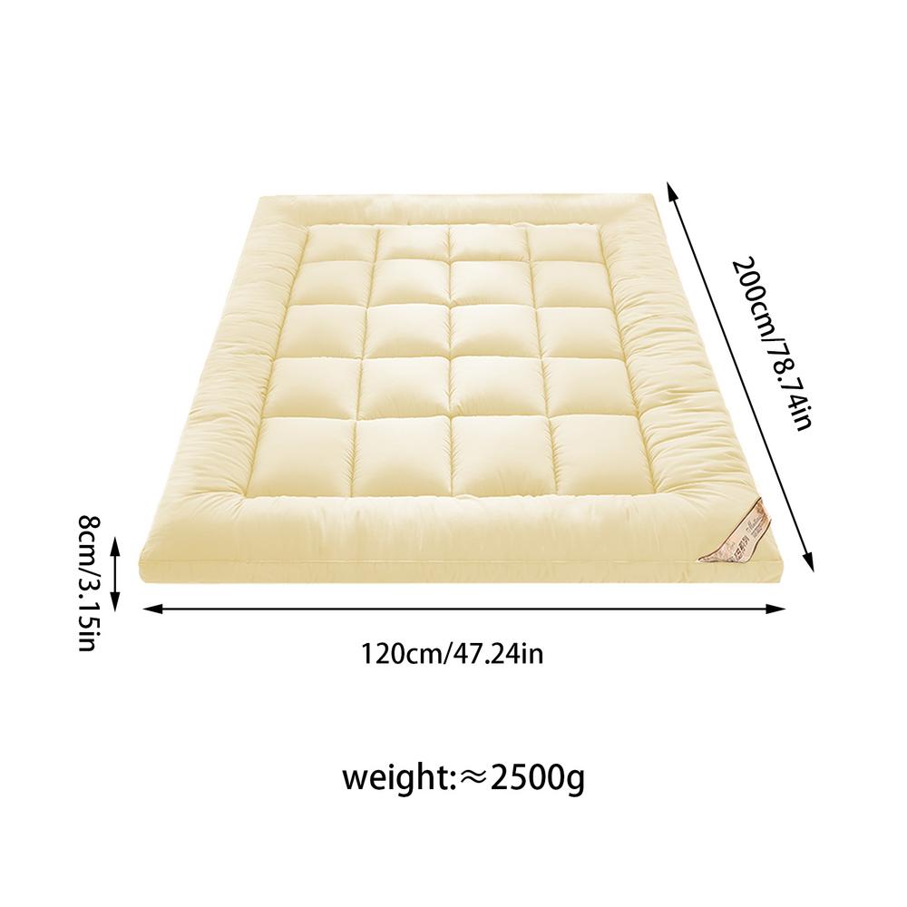Matelas de tatami simple et double pour adultes, surmatelas doux et confortable, chambre à coucher, optique, 10cm, double, reine, king size: Lavande