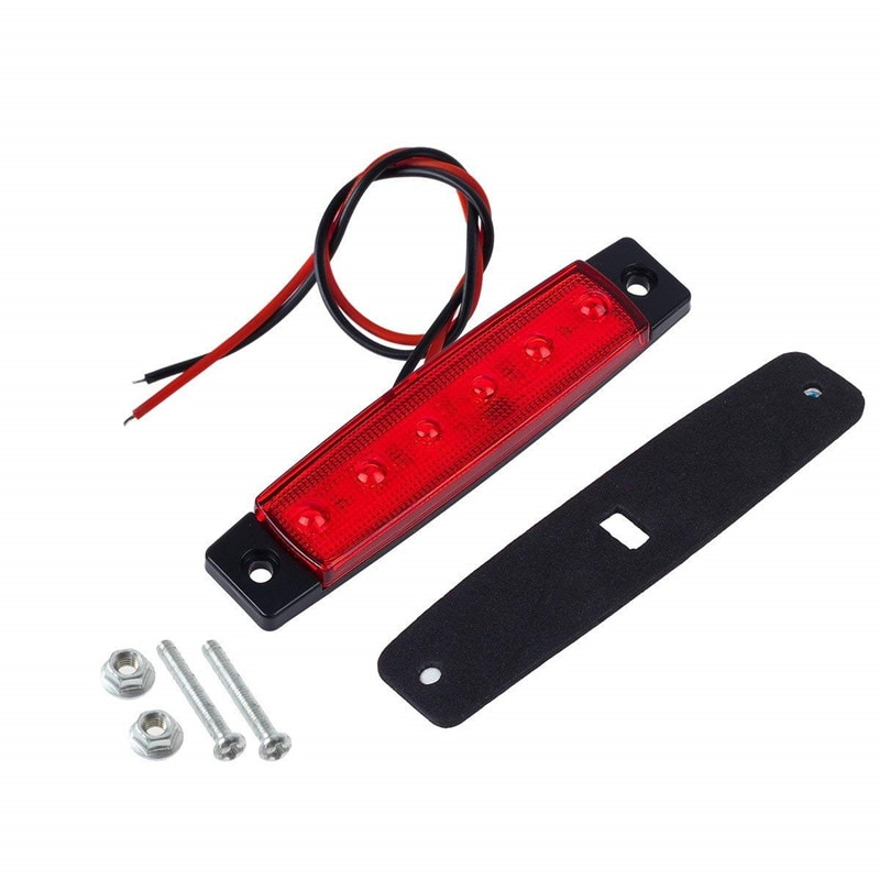DC 12V 6 LED Side Marker Light Tail Lights, Side Lights For Trailer Truck BUS