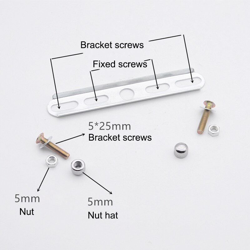Muilt-hole Ceiling Iron Mounting Bracket With Screws Nuts Metal Bar Length70-300MM Lighting Accessories For Pendant/Ceiling Lamp