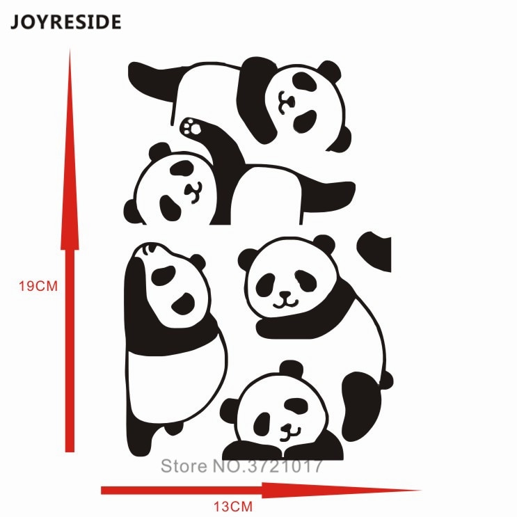 JOYRESIDE 5 Pandas/Set Mooie Grappige Lichtschakelaar Eenvoudige Muur Decal Vinyl Sticker Kids Art DIY Kamer Home Decor Decoratie XY157
