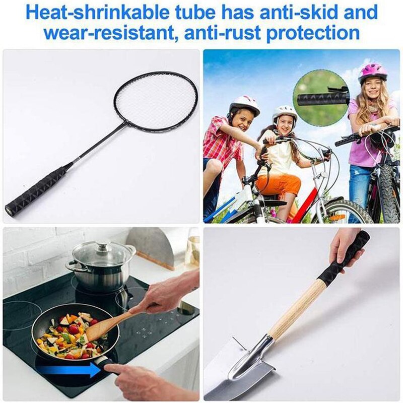 Heat Shrink Rod Wrap for Fishing Rods Heat Shrink Sleeve Wrap Tubing Non Slip Waterproof YA88