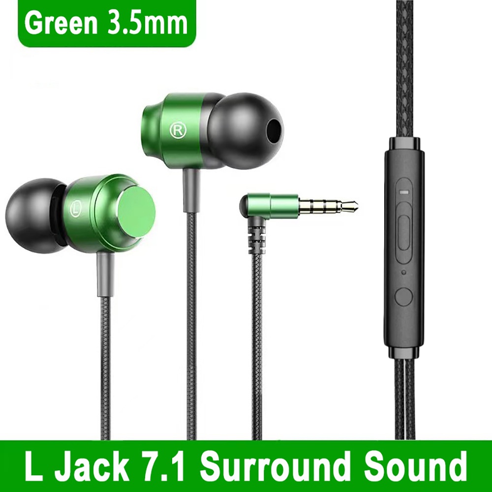 90° Jack Wired Gaming Headset HiFi Surround Sound With Mic Type C 3.5mm Music Headphones For iPhone Huawei In-ear Bass Earphones: black