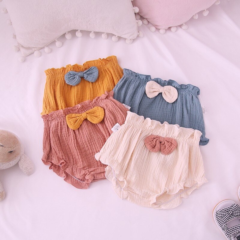 Pantaloncini da indossare esterni in cotone garza per bambini pantaloni da pane per bambina slip intimo per bambini fondo dolce per bambini