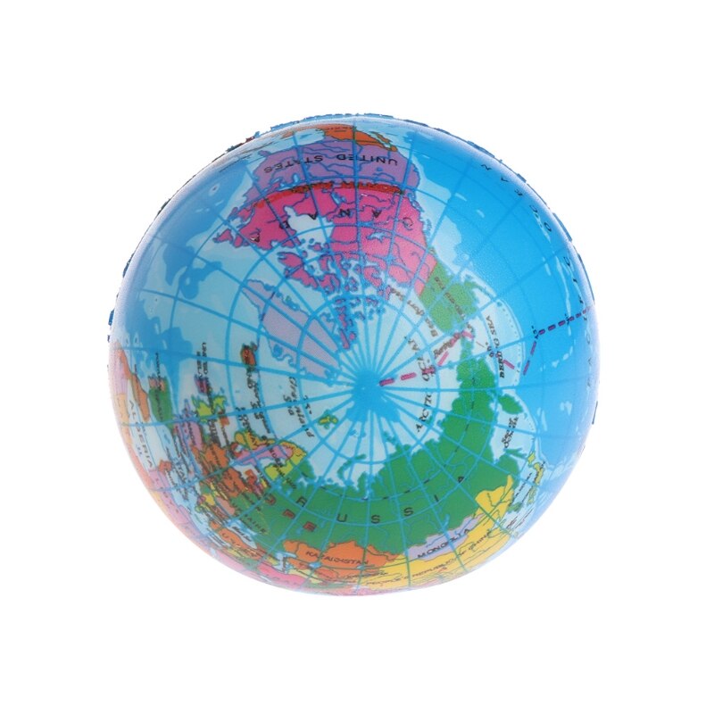 Snel Stijgende Squeeze Antistress Stress Wereldkaart Bal Planeet Aarde F3ME