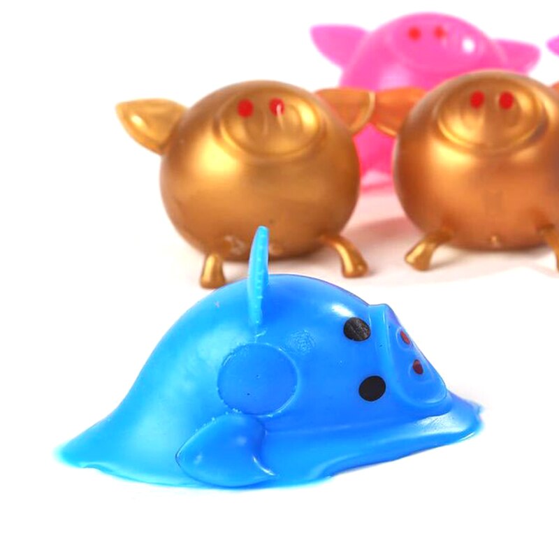 Solid Color Pig Anti Stress Water Ball Decompression Toy Flexible Soft Cute