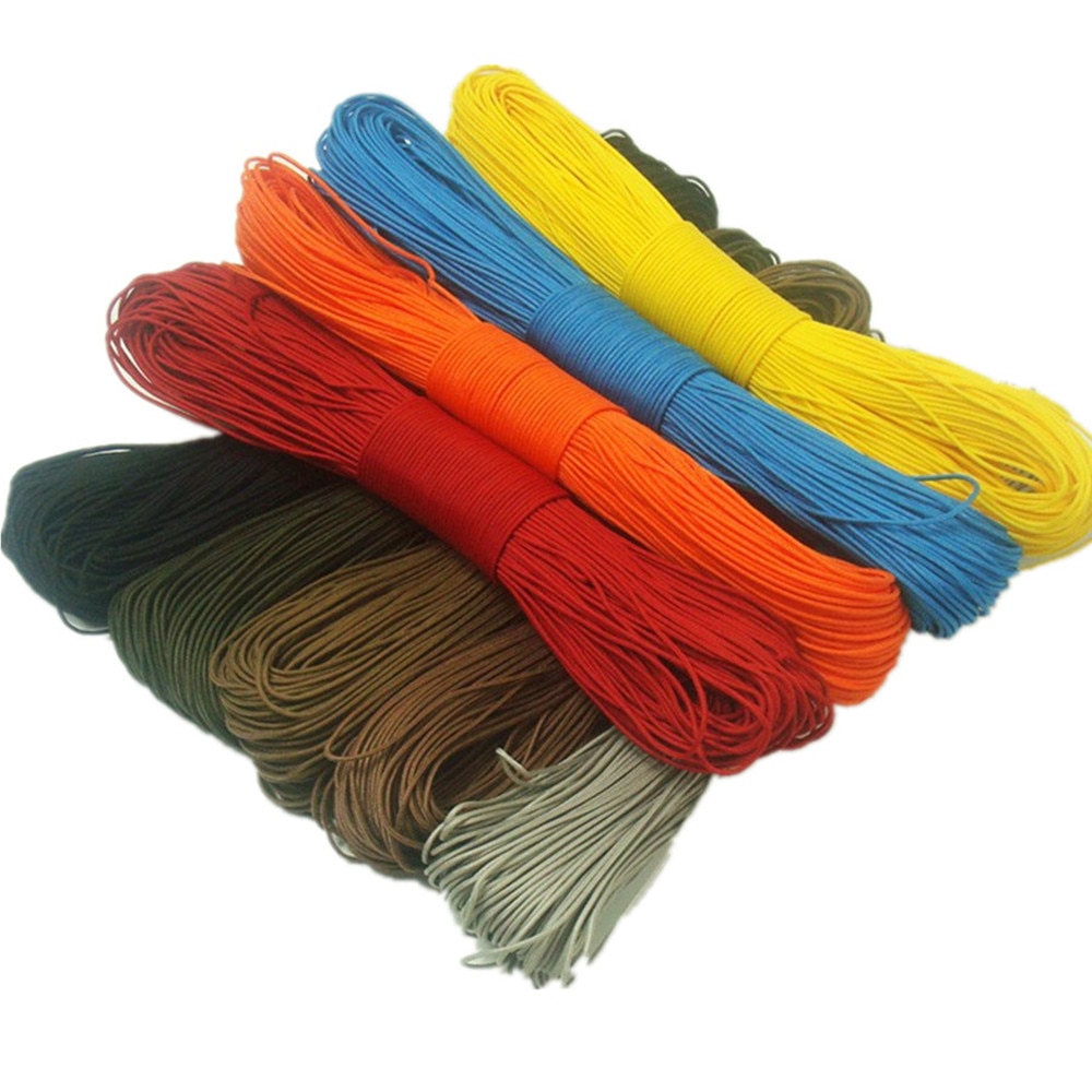 2mm one stand Cores Paracord for Survival Parachute Cord Lanyard Camping Climbing Camping Rope Hiking 50feet 100feet
