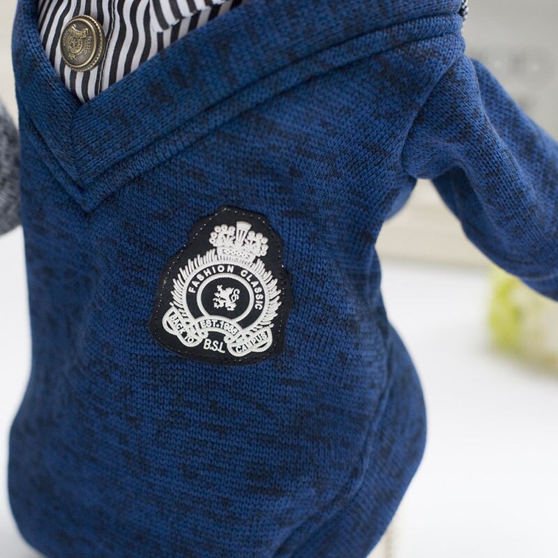 Warm Kleine Hond Kleding Puppy Dog Trui Revers Hoodies Kleding voor Honden en Katten in Herfst en Winter Sml XL 2XL