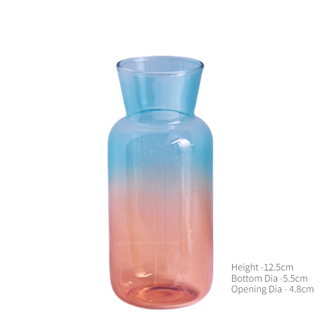 Nordic Mini Vaas Creatieve Bloemenvazen Decoratieve Glazen Flessen Bruiloft Centerpieces Home Decor Decoratie: royal blue