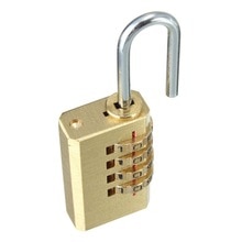 4 Dial Digit Wachtwoord Lock Combinatie Koffer Bagage Metalen Code Hangslot Messing Hangslot Voor Kast Kast Locker