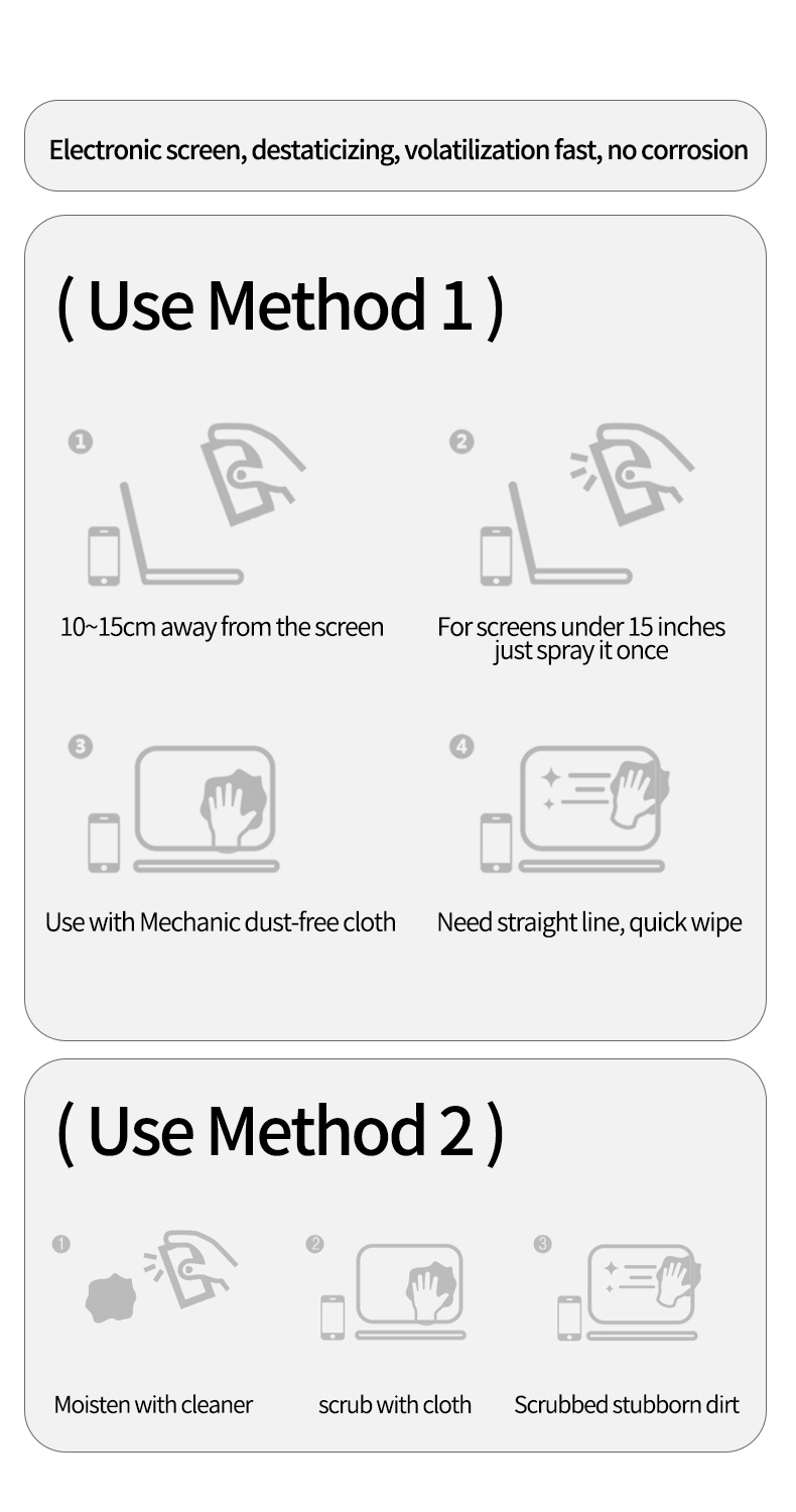 【mechanik】 530 600ml elektronikreiniger mit großem fassungsvermöGen zur reinigung von staub und öl auf tastaturen, computern, handybildschirmen und zur reparatur und reinigung