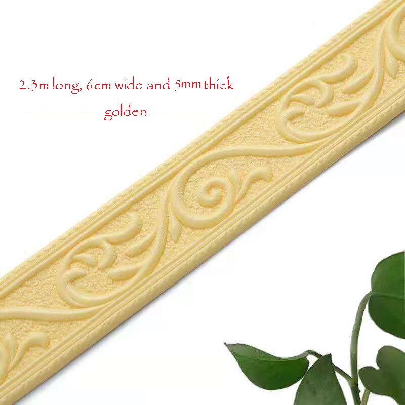 3D Solid Wall Edge Strip Sticker Self-Adhesive Skirting Board Corner Waist Line Sticker Wall Decoration Line Skirting Line Frame