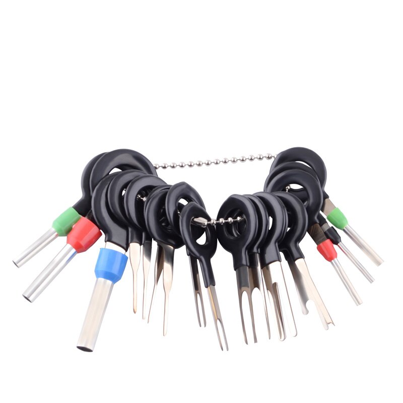 18pcs Car Terminal Pusher Remove Tool Auto Accessories Electrical Wiring Connector Repair Extractor Kit Repair Tool
