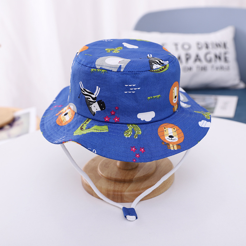 Cartoon Animal Baby Panama Hat primavera estate morbido cotone bambini secchiello Cap bambini Toddler Beach Baby Boy Girl cappello da sole 1-5: 3