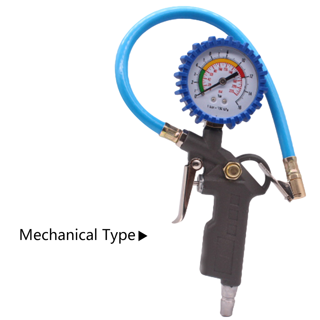 Lufttrykk inflator måler måler tester 0-220 psi 0-16 bar digital dekktrykkmåler dekk dekk manometer