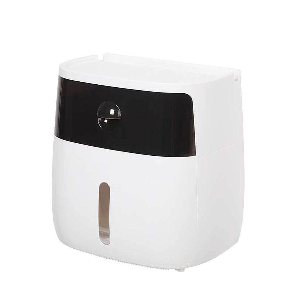 Toiletrolhouder Waterdichte Houder Voor Toiletpapier Badkamer Toiletpapier Opbergdoos Toiletrolhouder: Black