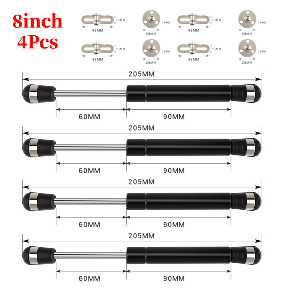 Amortiguadores de Gas para puerta de armario, soporte de tapa de resorte de Gas de 100N/10KG, accesorios de Gas, amortiguadores, bisagra hidráulica para armario de cocina, 2/4 Uds.: Azul cielo