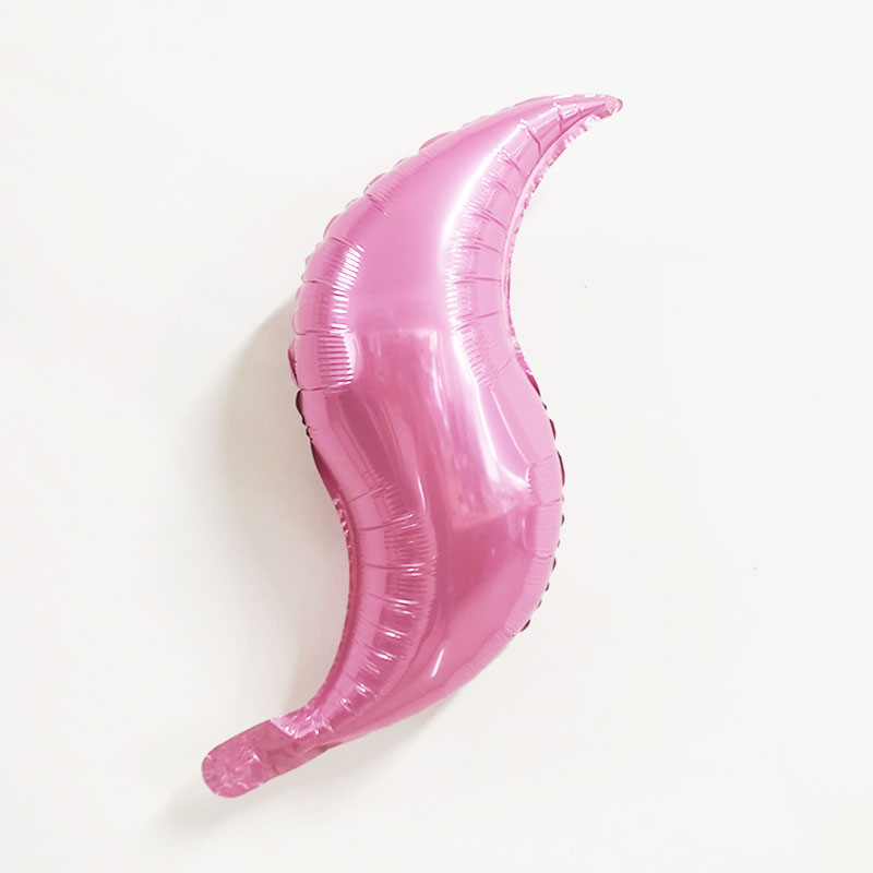 Globos de aluminio en forma de S con forma de flor y llama ondulada, 6 uds., 18/24 pulgadas, bricolaje, cola de sirena, decoración de boda, de cumpleaños, espectáculos: Rosa / 18 pulgadas