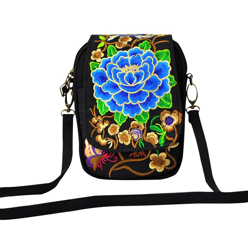 Women Ethnic Style Tote Bag Cover Handbags Purse Embroidered Embroidery Handbag Retro Vintage All-match Floral Bag#G30