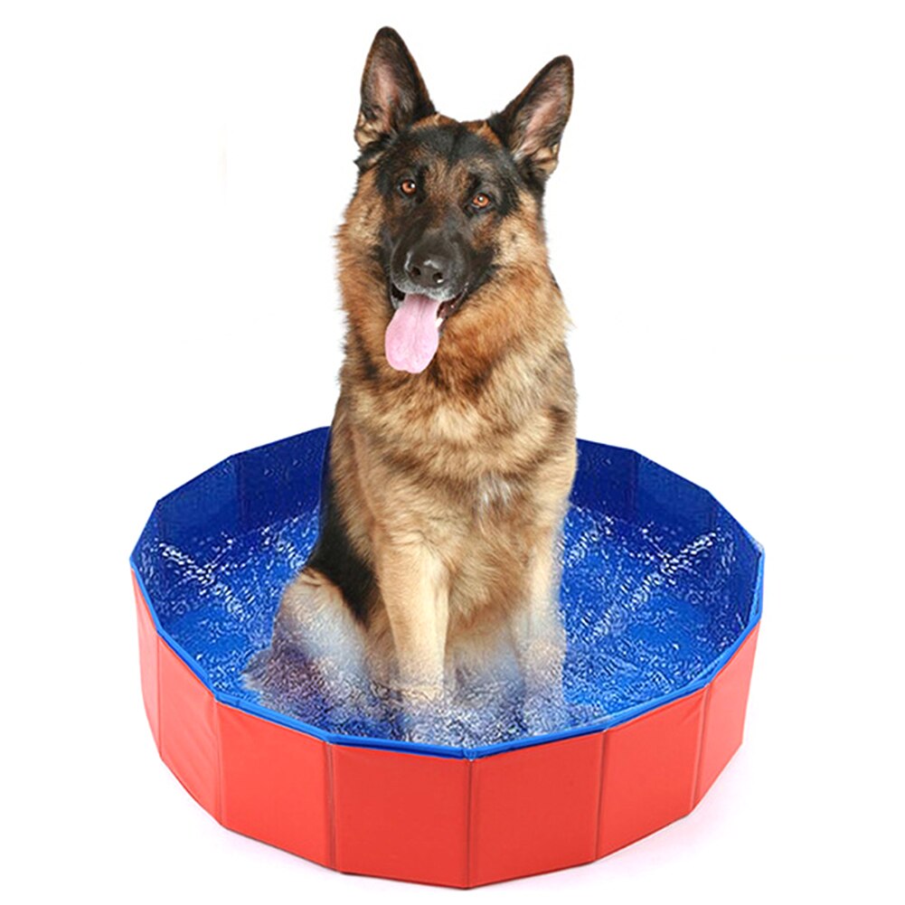 Sammenklappelig hundesvømmebad brusebad hundebassin have swimmingpool hus seng sommer badekar sammenklappeligt badekar til hundekat kæledyr