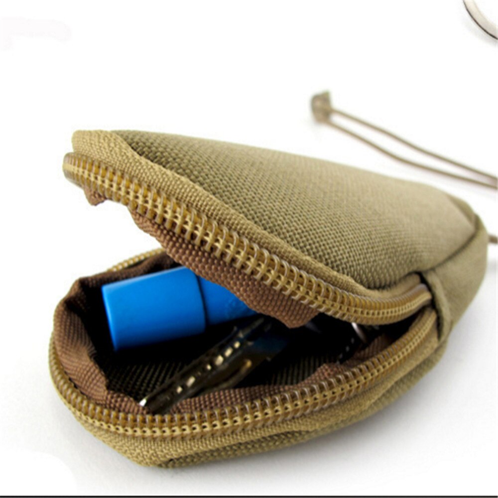 Mini Sleutelhouder Mannen Kleine Sleutel Organizer Leger Camouflage Portemonnees Outdoor Commuter Apparatuur Ritssluiting Case Tassen