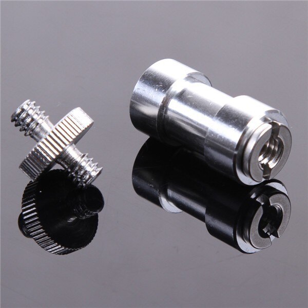 Metal forkromet stål 1/4 " 3/8 " skrue 5/8 "tappestik konverter adapterbeslag til kamera flash lys stativ