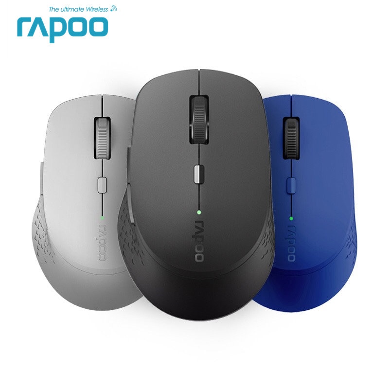 Rapoo-ratón inalámbrico silencioso multimodo, dispositivo compatible con Bluetooth, 1600DPI, 2,4 GHz, para conexión de tres dispositivos,